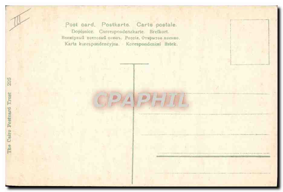 Canale: Incrocio di una Dragamine — The Cairo Postcard Trust, n° 295 — Verso