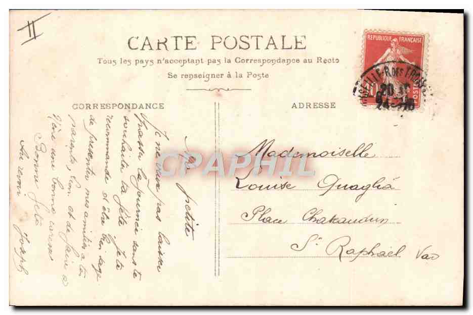 CPA Fantaisie Prenom Louise Papillon Enfants — Rückseite