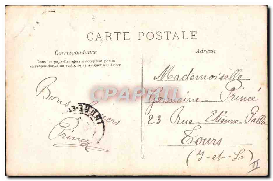 CPA Fantaisie Prenom Germaine  — Rückseite