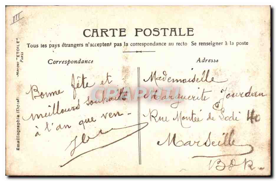 CPA Fantaisie Prenom Henri — Rückseite