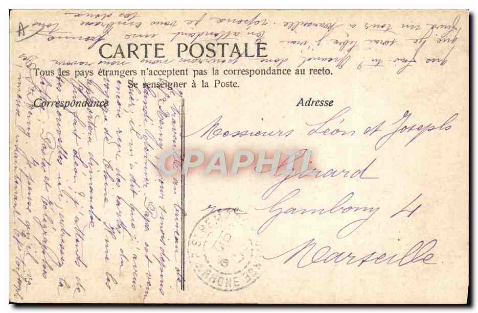 CPA Fantaisie Prenom Leon — Rückseite