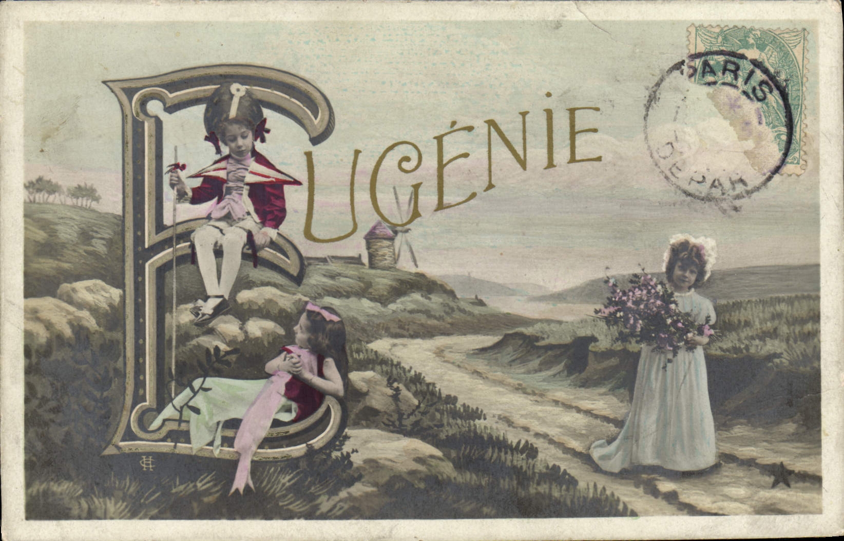 CPA Fantaisie Prenom Eugenie