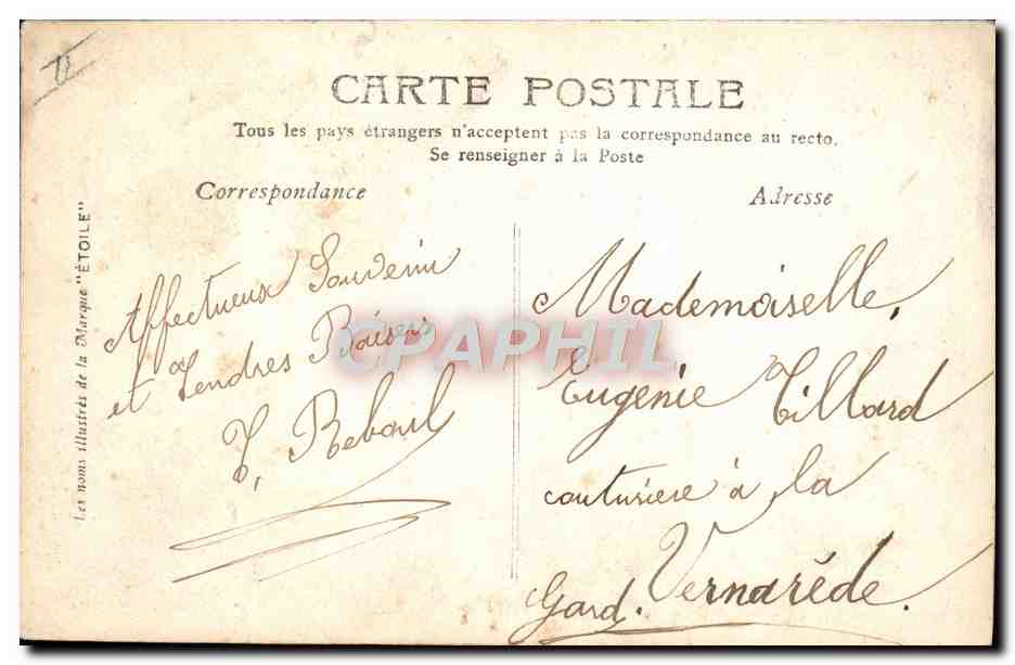 CPA Fantaisie Prenom Eugenie — Rückseite