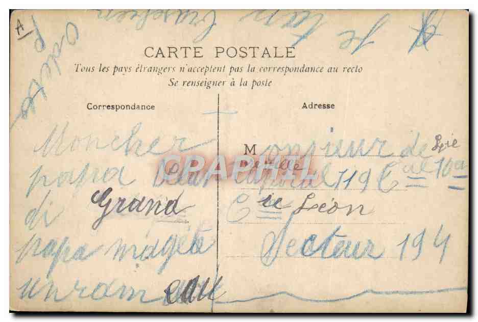 CPA Fantaisie Prenom Louise — Verso