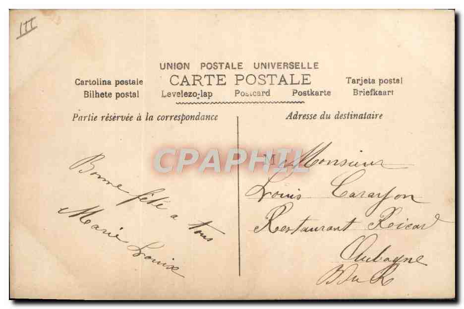 CPA Fantaisie Prenom Louis — Rückseite