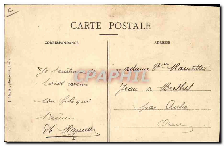 CPA Paris Jardin des plantes Les elephants Sarrith et Koutsch  — Rückseite