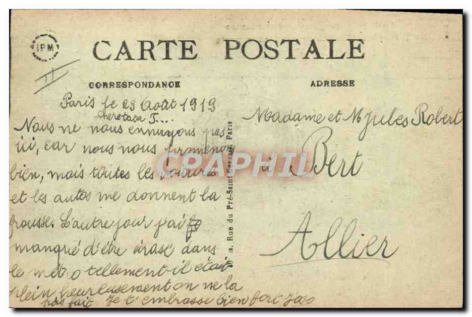 Paris - Jardin des Plantes — L'Éléphant Houtch demandant la porte — n° 294 — Verso