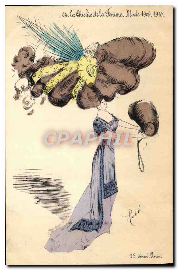 CPA Fantaisie Illustrateur Femme Les chichis de la femme Mode 1909 1910 