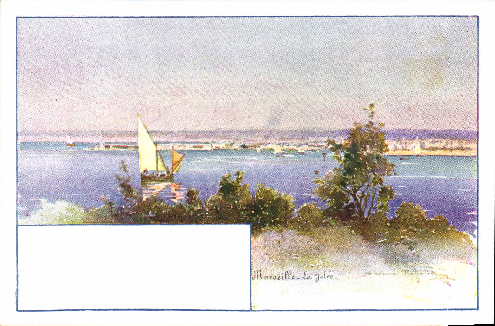 CPA Fantaisie Illustrateur Casimir Raymond Marseille La jetee