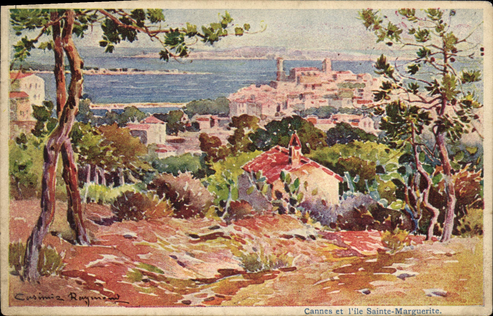 CPA Fantaisie Illustrateur Cannes et l'ile Sainte Marguerite Casimir Raymond 