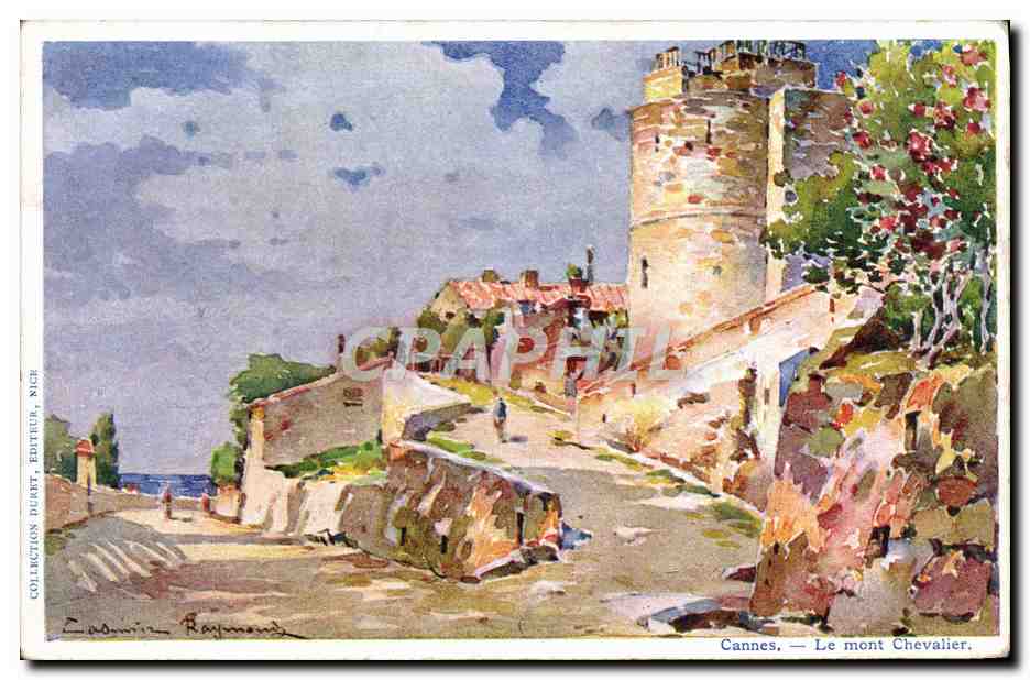 CPA Fantaisie Illustrateur Casimir Raymond Cannes le mont Chevalier 