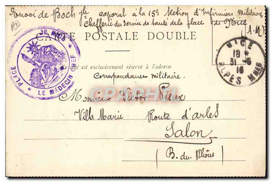 CPA Fantaisie Illustrateur Casimir Raymond Menton Vue panoramique — Rückseite
