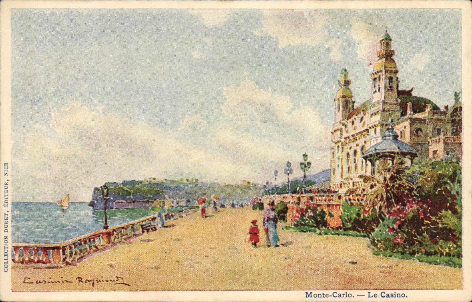 CPA Fantaisie Illustrateur Casimir Raymond Monte Carlo La casino Monaco