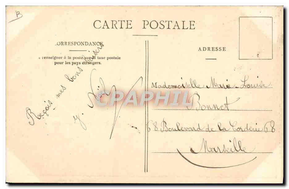CPA Fantaisie Illustrateur Casimir Raymond Toulon et sa rade — Rückseite