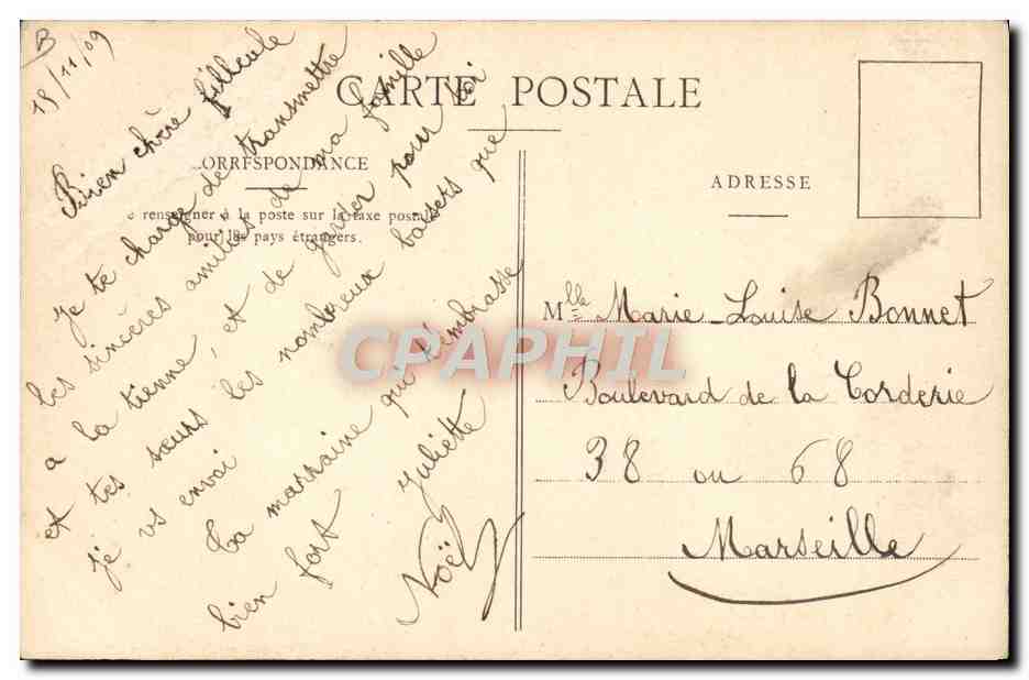CPA Fantaisie Illustrateur Casimir Raymond Toulon Un coin du port  — Verso