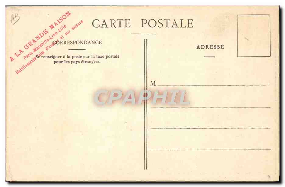 CPA Fantaisie Illustrateur Casimir Raymond Cannes et l'ile Sainte Marguerite — Rückseite