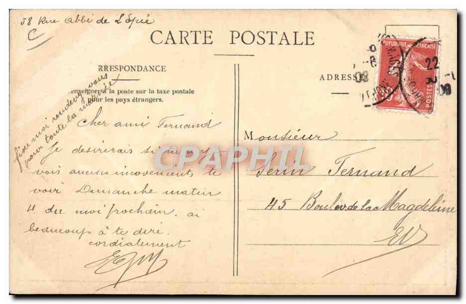 CPA Fantaisie Illustrateur Casimir Raymond Toulon et sa rade — Rückseite