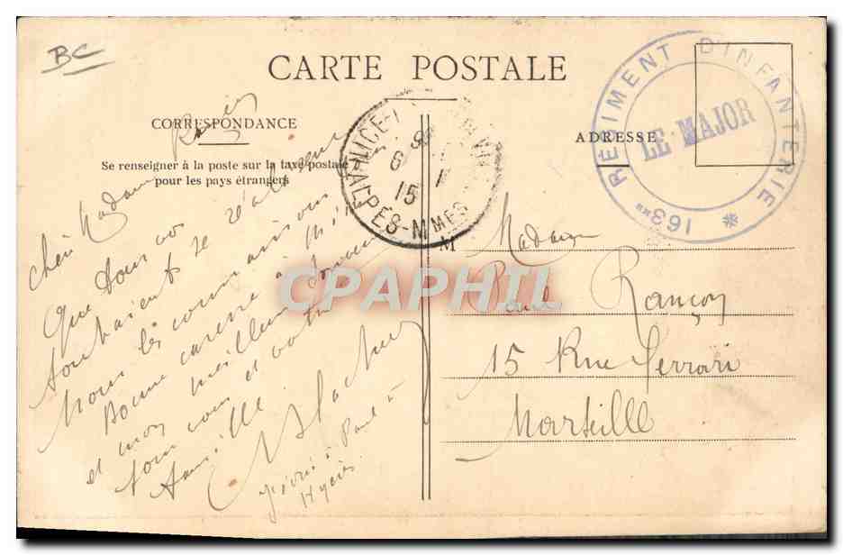CPA Fantaisie Illustrateur Casimir Raymond Nice La Poissonnerie  — Verso