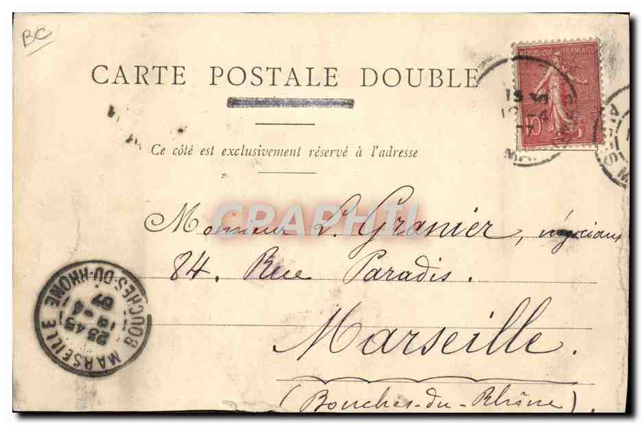 CPA Fantaisie Illustrateur Casimir Raymond Cannes et l'Ile Sainte Marguerite — Rückseite