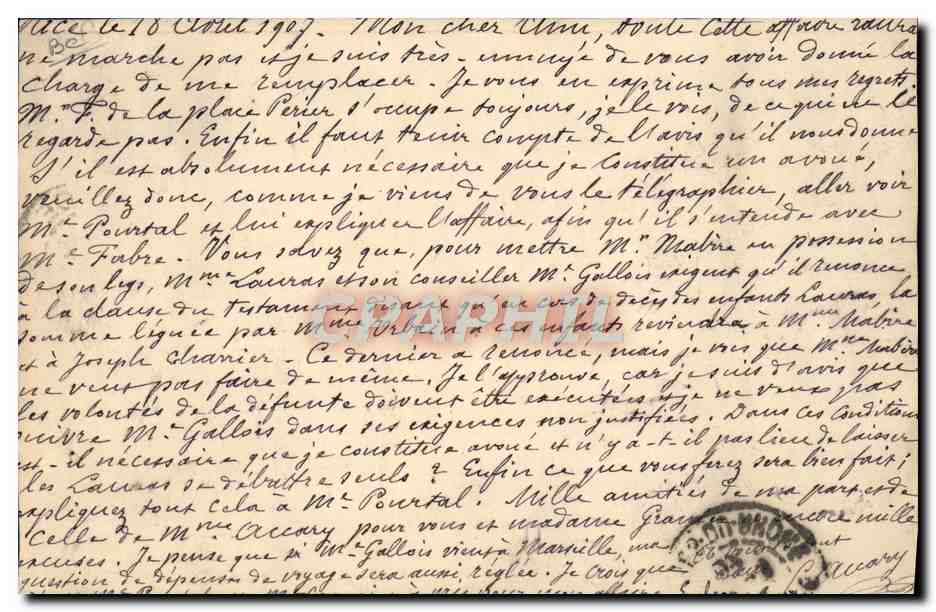 CPA Fantaisie Illustrateur Casimir Raymond Cannes Le Mont Chevalier  — Rückseite