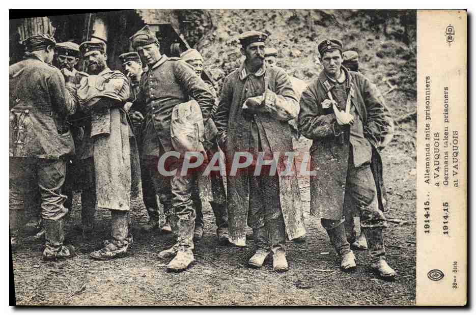 Allemandi prigionieri a Vauquois — 1914-15 — 38ª serie — editore BID
