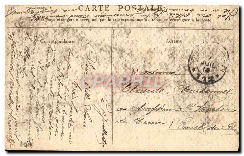 Llegada de prisioneros alemanes — Guerra de 1914-15 — G. Mathièure, Editor, 34 rue de Charonne, París — Reverso