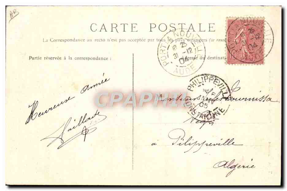 CPA Folklore Type catalane Femme — Verso