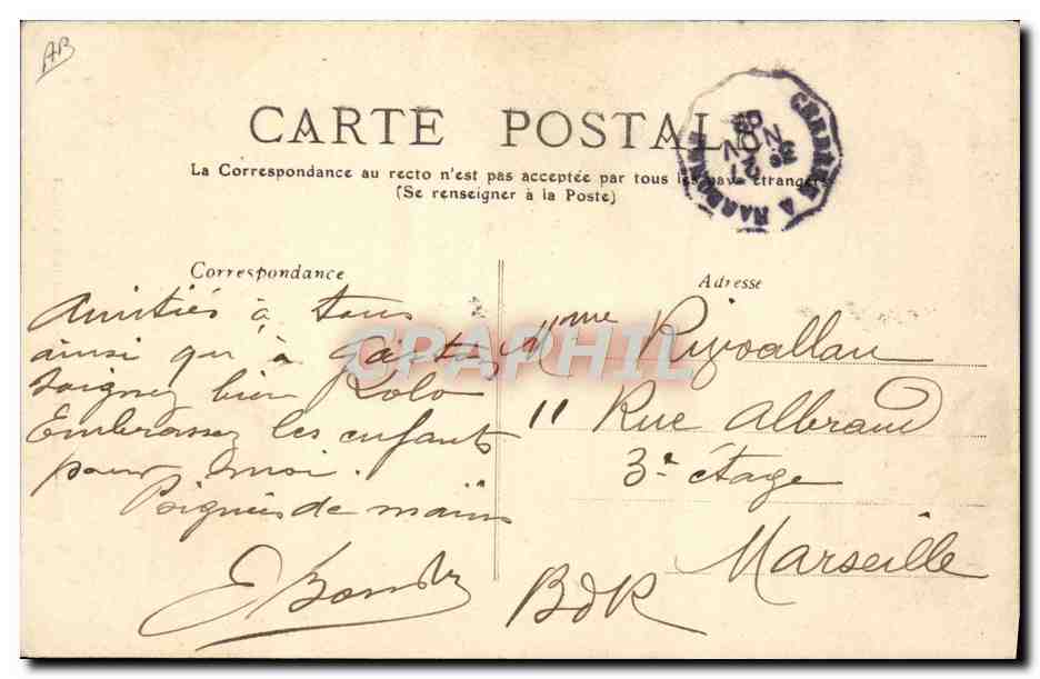 CPA Folklore Une catalane Passe temps favori — Verso