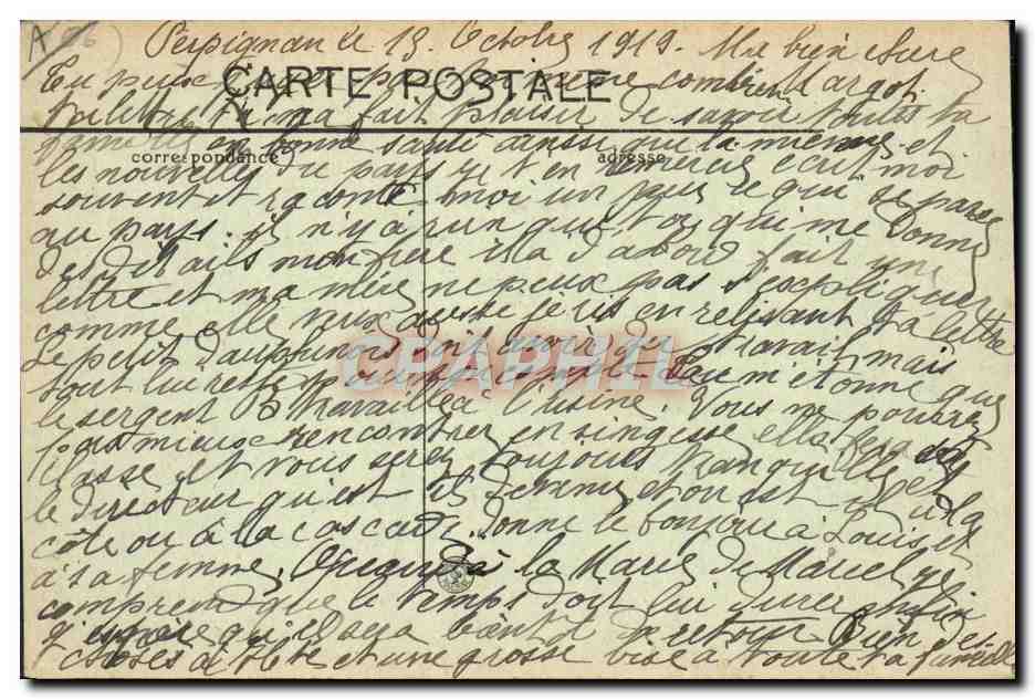 CPA Folklore Type de jeune catalane  — Verso