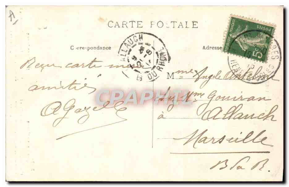 CPA Folklore Types catalanes Les lavandieres  — Verso