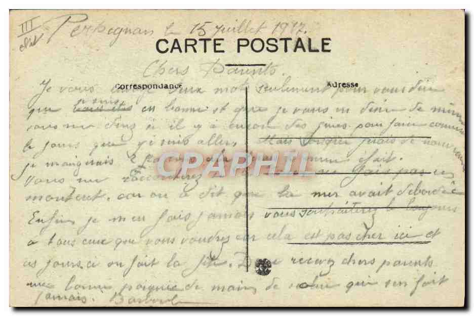 CPA Folklore Type de catalane  — Rückseite