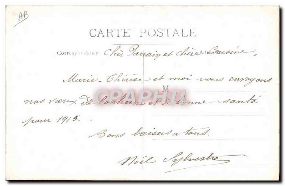 CPA Folklore Homme Type catalan — Verso