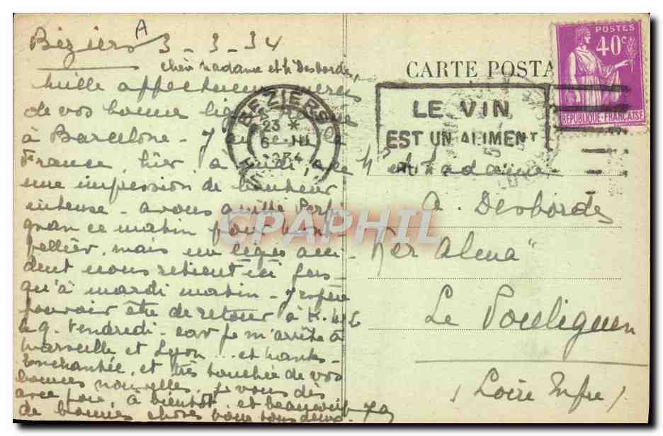 CPA Folklore Une catalane  — Verso