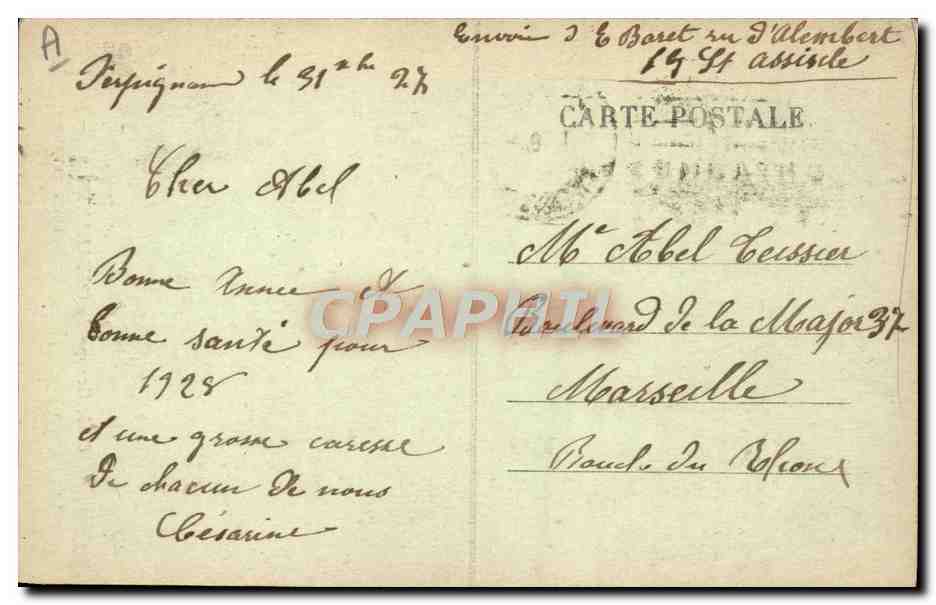 CPA Folklore Groupe de catalanes  — Verso