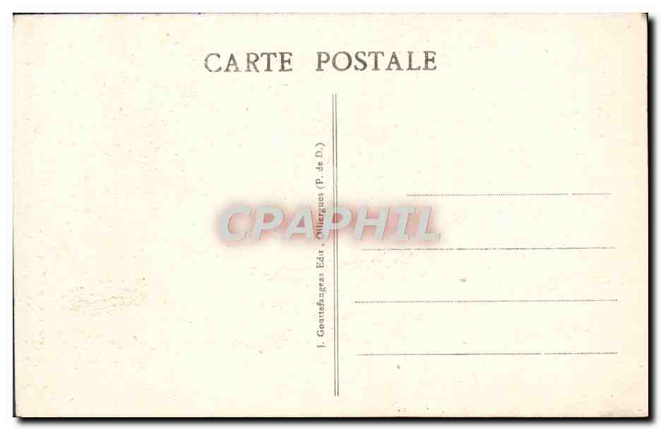 CPA Mont Dore Etablissement thermal Grand hall du 1er etage — Rückseite