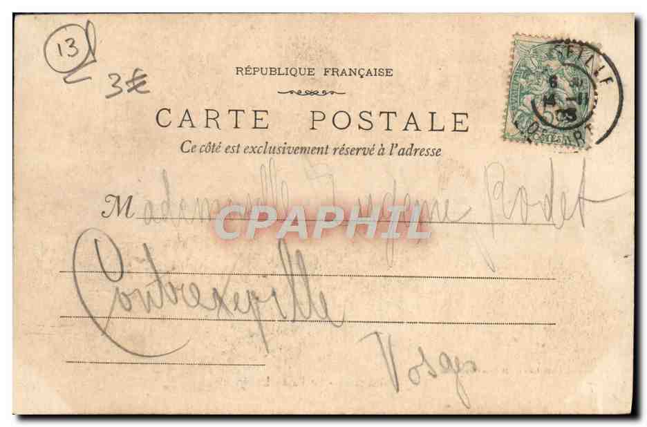 CPA Marseille Le Palais Longchamp — Rückseite