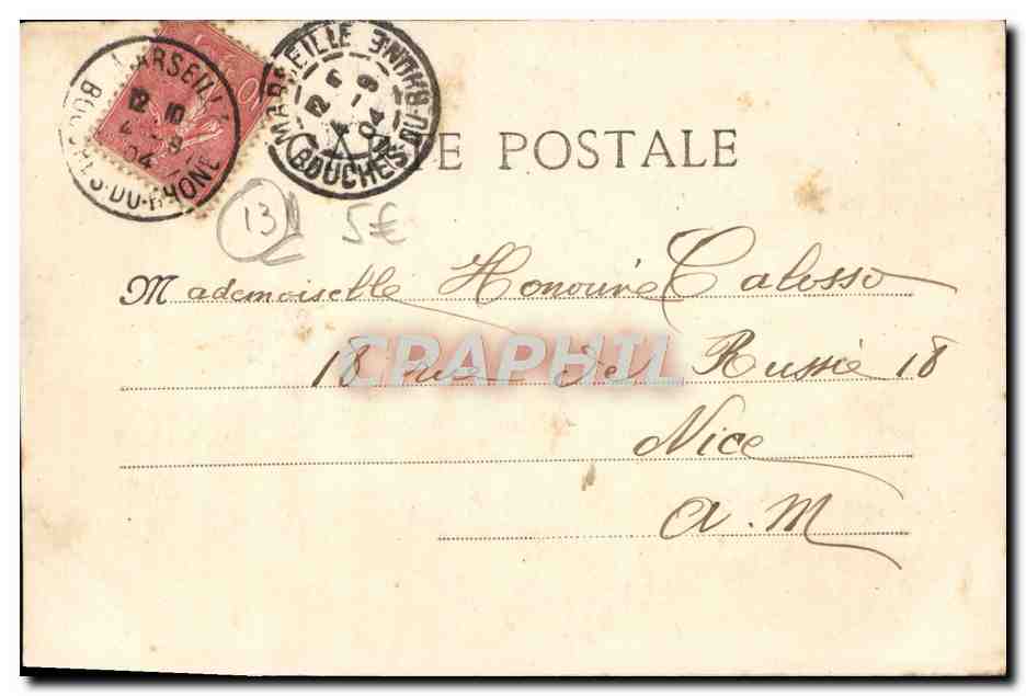 CPA Marseille ND De La Garde — Rückseite