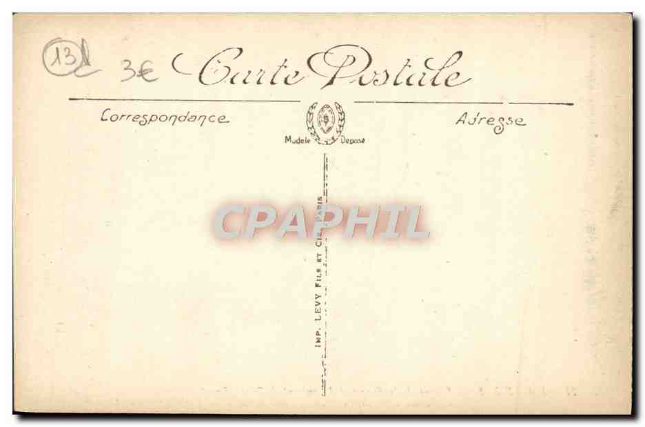 CPA Marseille Le Square De La Bourse et monument de Pierre Pugel — Rückseite