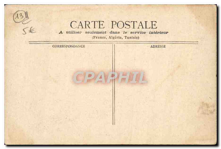 CPA Marseille La Canebiere Tramway — Verso