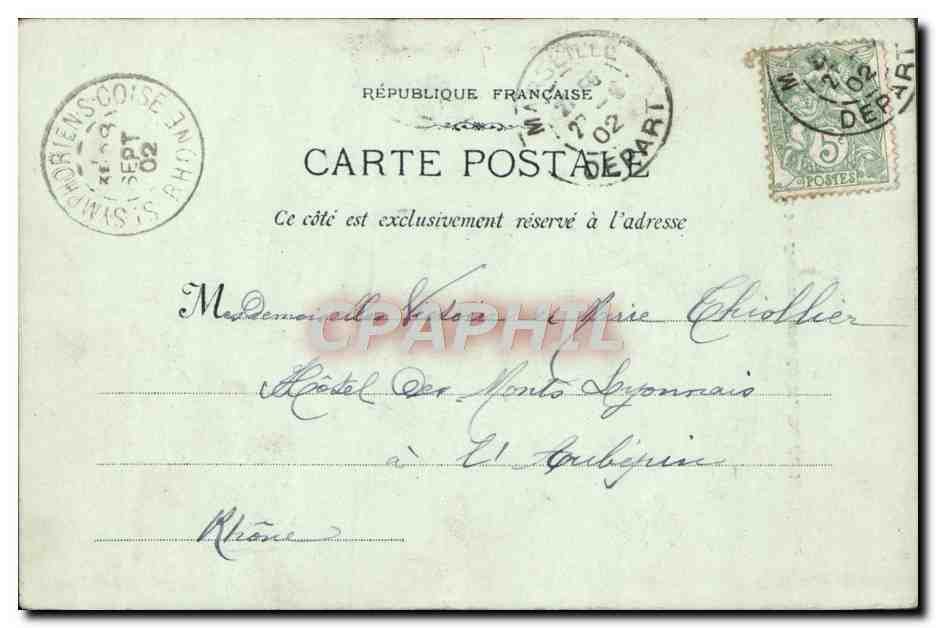 CPA Marseille Ascenseurs De ND de La Garde — Rückseite