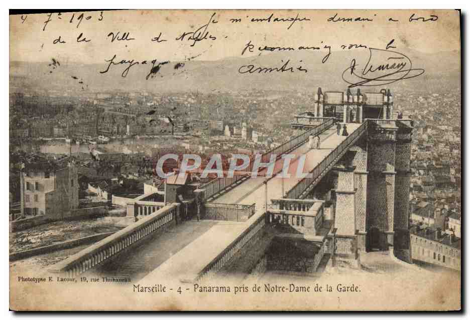 CPA Marseille Panarama Pris De Notre Dame De La Garde