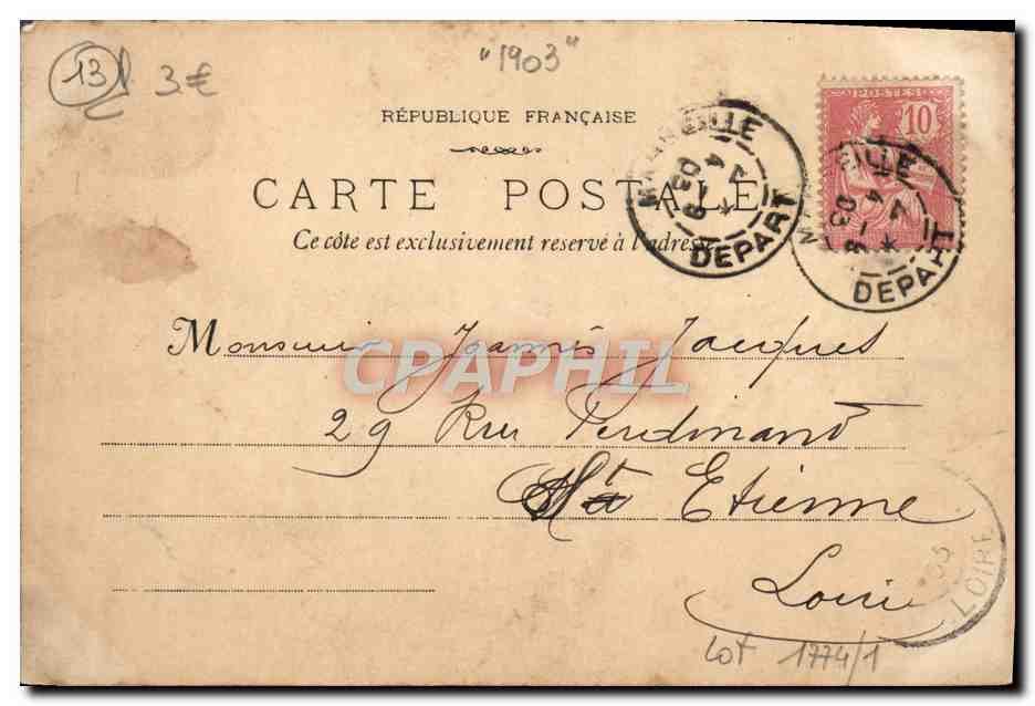 CPA Marseille Panarama Pris De Notre Dame De La Garde — Rückseite