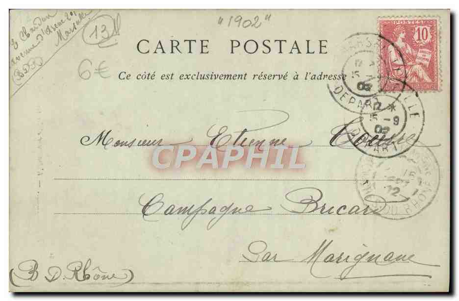 CPA Marseille L'Ascenseur Et Notre Dame De la Garde — Rückseite