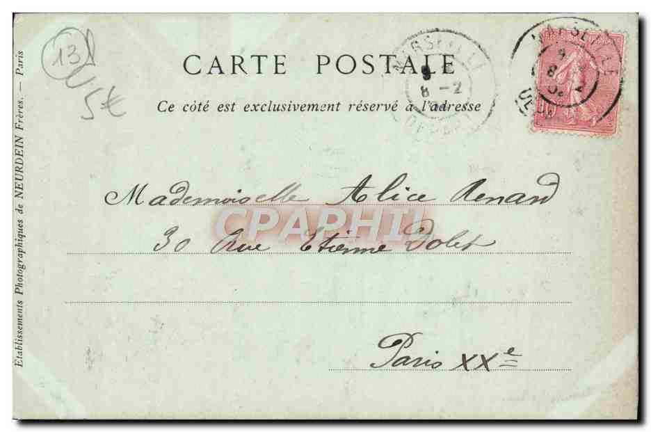 CPA Marseille L'Ascenseur Et Notre Dame De la Garde — Rückseite