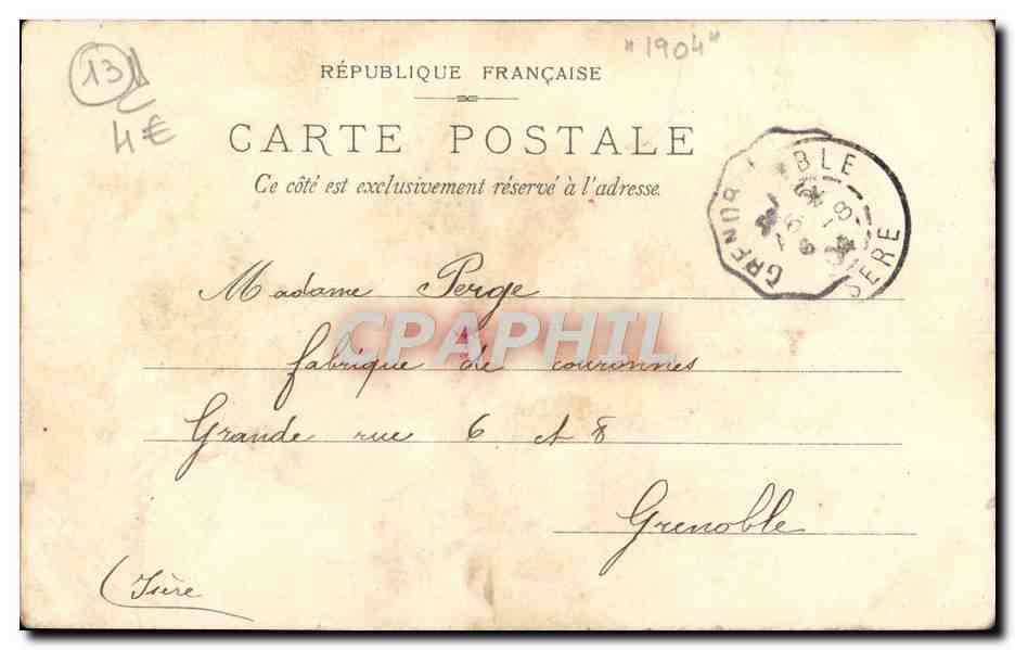 CPA Marseille Notre Dame De La Garde — Verso