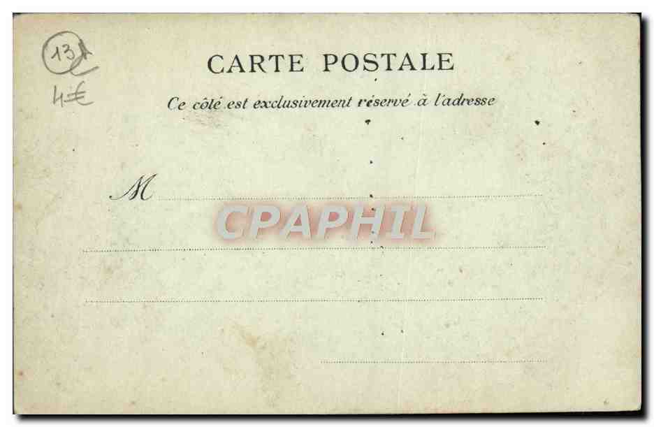 CPA Marseille Le Palais Longchamp — Verso