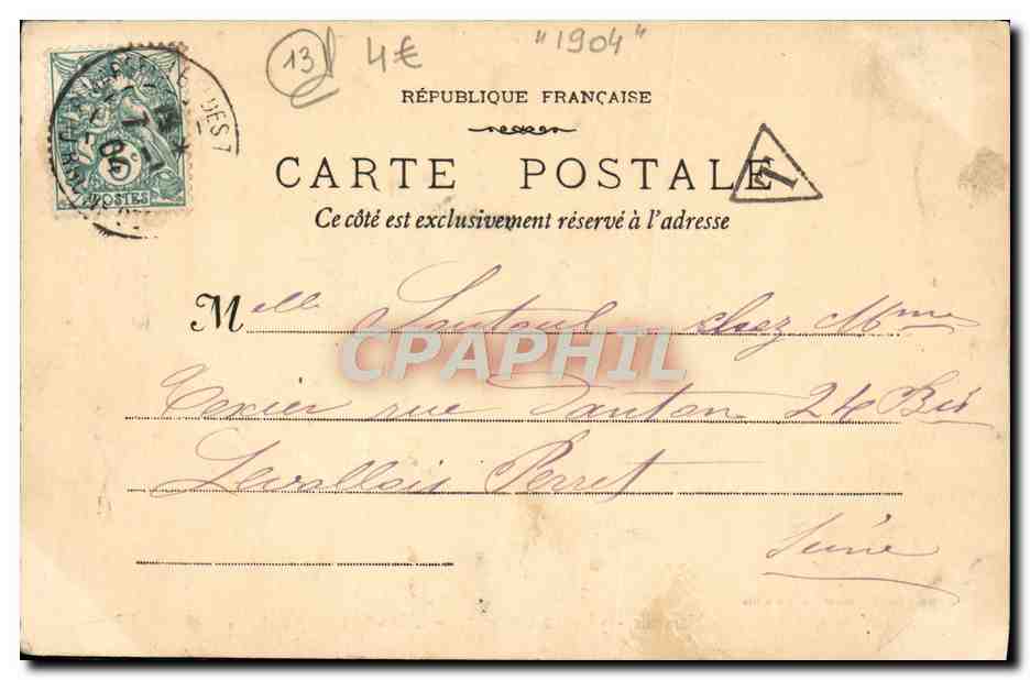 CPA Marseille La Corniche L'anse du prophete — Verso