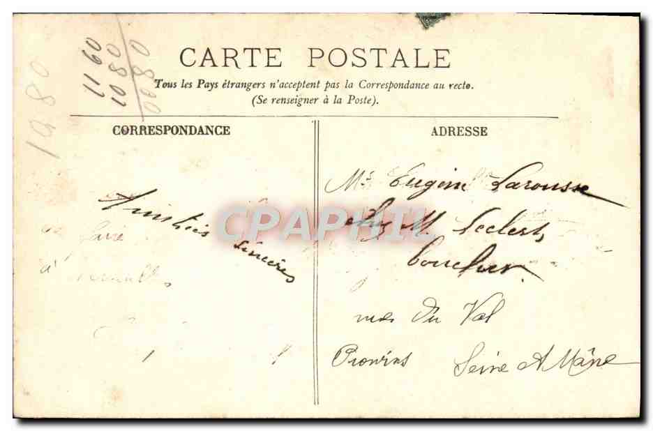 CPA Versailles Le Chateau Vue Generale — Verso