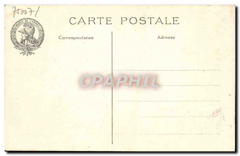 CPA Paris Hotel Des Invalides Chapelle Napoleon — Rückseite
