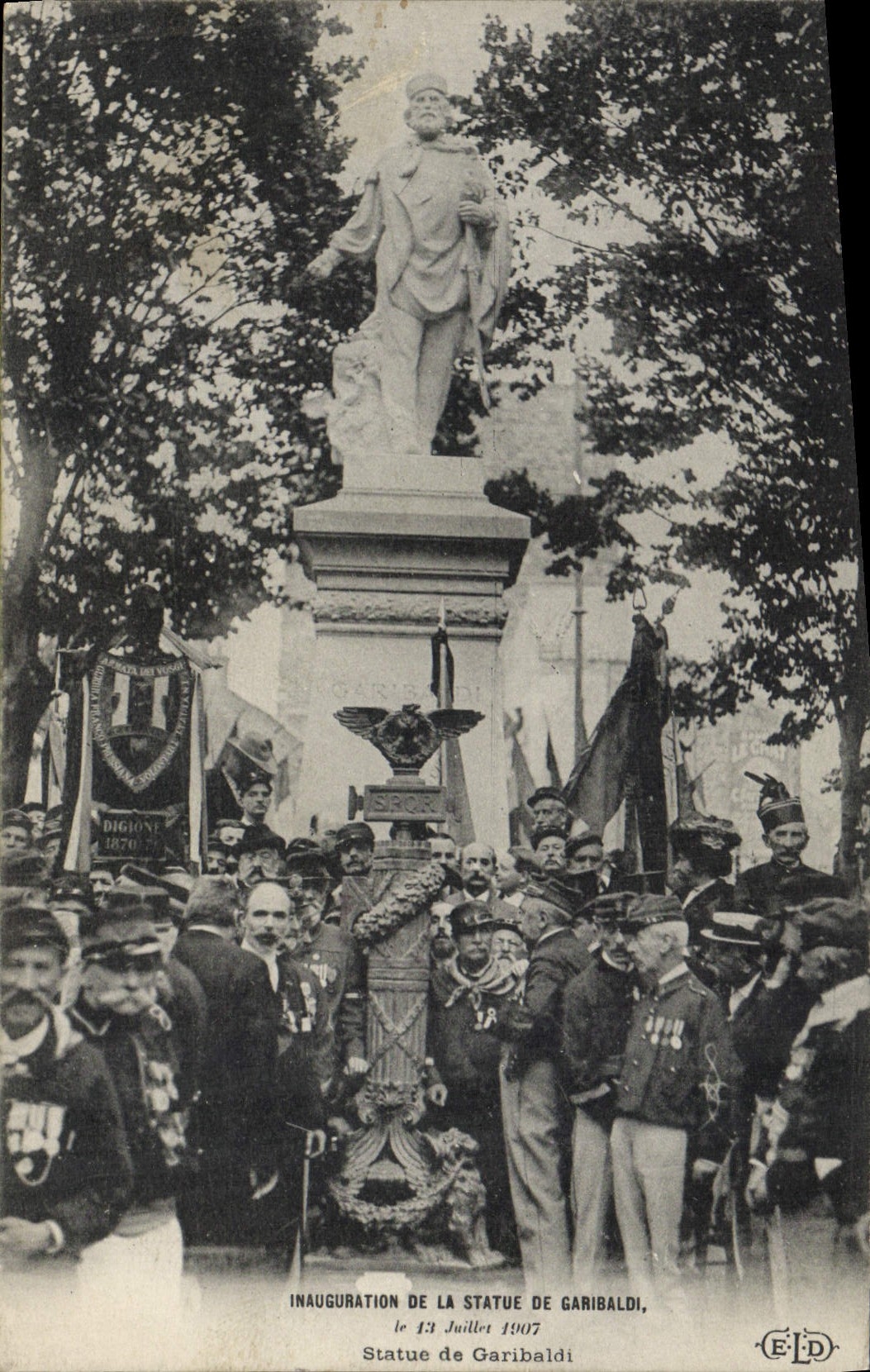 Inauguration de la statue de Garibaldi à Digione — 13 juillet 1907 — ELD